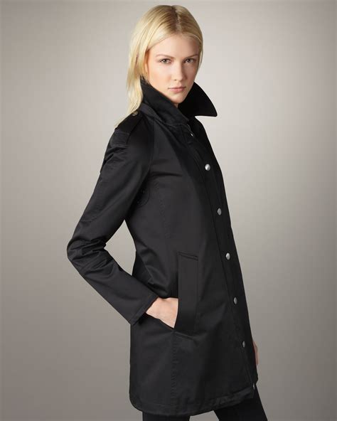 burberry women's black raincoat bowpark|net a porter burberry jacket.